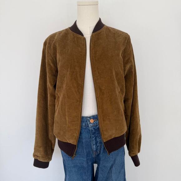 AMERICAN APPAREL CLASSIC CORDUROY BOMBER JACKET - Picture 2 of 7